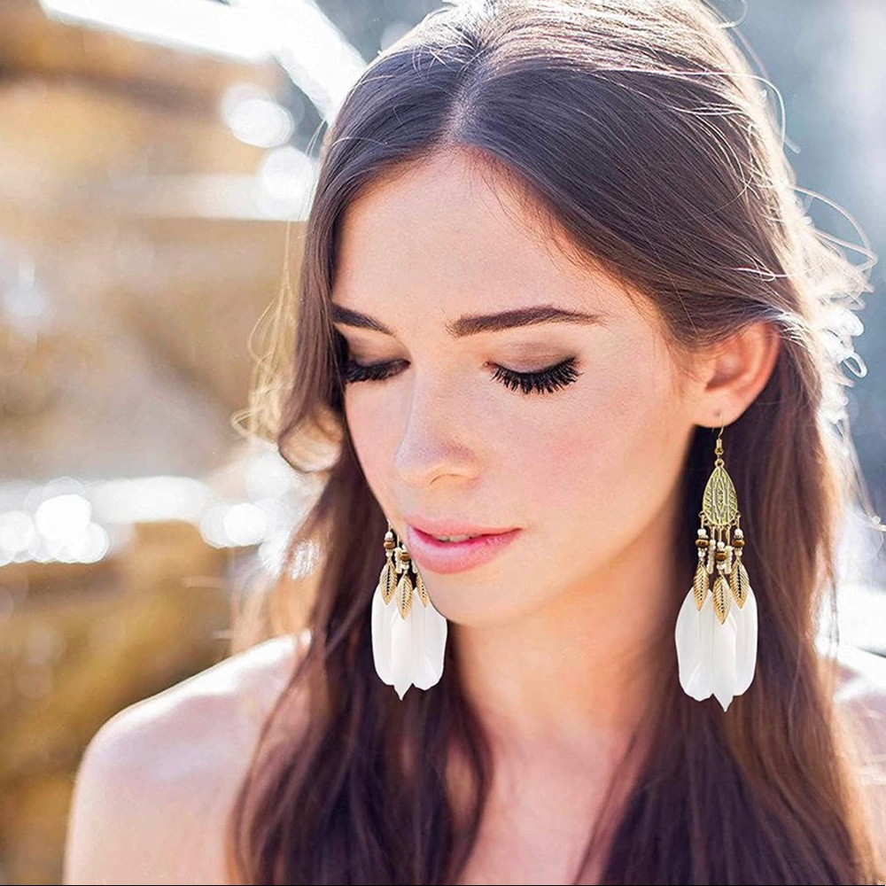 Boho Feather Beautiful Earrings